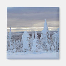 Dalton-Landstraßenschnee im frühen Winter Kühlschrankmagnet