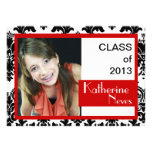 Damask Graduation Portrait Class of 2013 einladungen