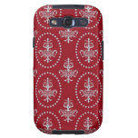 Damask vintage red wallpaper Fleur de lis pattern Samsung Galaxy S3 Covers