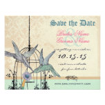 Damast-KolibriBirdcage, der Save the Date Wedding  Individuelle Ankündigungen