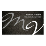Damast-Monogramm-Fotografie-Visitenkarte