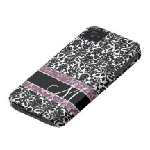 Damast-Muster mit Monogramm iPhone 4 Cover