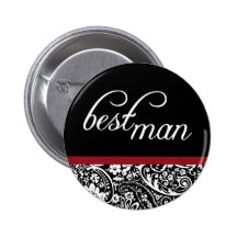 Damast-Schönheits-Trauzeuge-Knopf Button
