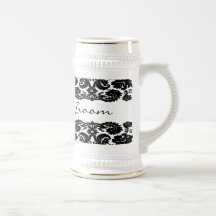 Damast schwarzer Stein Tee Haferl