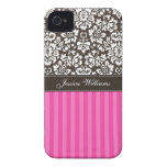 Damast u. Streifen iPhone 4 Case-Mate Hülle