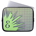 Damast-und Stern-Laptop-Hülse (Monogramm optional) Computer Schutzhülle