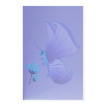 Dame Blue Butterfly Stationery Individuelle Druckpapiere