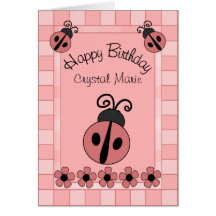 Dame Bug Birthday Grußkarten