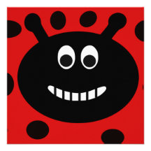 Dame Bug Childrens BirthdayParty Einladungen