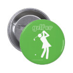 Dame-Golfspieler-Farbe Buttons