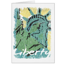 Dame Liberty Distressed Grußkarten
