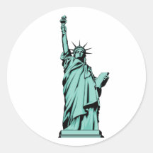 Dame Liberty Runder Aufkleber