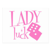 Dame Luck Dice Postkarte