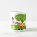 Dame mit Rotwild Becher Kaffeehaferl