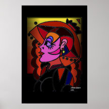 Dame With Hat Poster