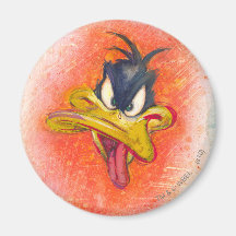 Dämliche Ente in der Orange Kühlschrankmagnet