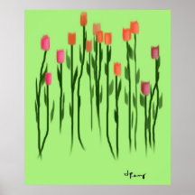 "DÄMPFTE BLUMEN " POSTER