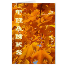 DANK Karten-Angestellt-goldenes Herbst-Blätter