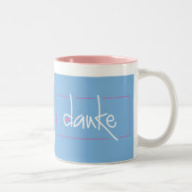 Danke danken Ihnen, in jeder möglicher Sprache zu  Tasse