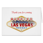 Danke für das Kommen VERHEIRATET in Las- Vegaskart