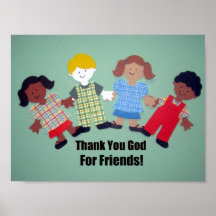 Danke Gott für Freunde! Plakatdrucke