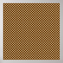 Dark Brown and Linen Autumn Dot Pattern Print