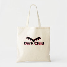 dark child bat canvas bags
