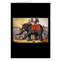 Darstellender Elefant Karte