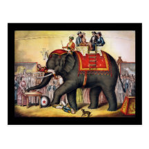 Darstellender Elefant Postkarte