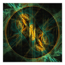 Das Auge des Dschungel-abstrakten Kunst-Foto-Druck