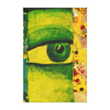 Das Auge - Gold-u. Smaragd-Bewusstsein Gespannte Galerie Drucke