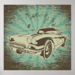 Das Auto-Druck des Großvaters Poster