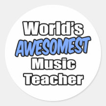 Das Awesomest der Welt Musik-Lehrer Runder Sticker