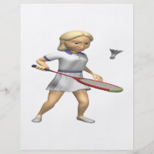Das Badminton der Frauen Bedruckte Flyer