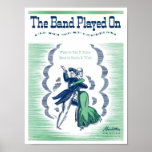 Das Band gespielt auf Vintager Songbook-Abdeckung Plakat