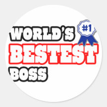 Das Bestest der Welt Chef Runde Sticker