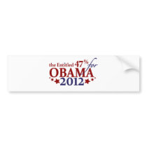 Das betitelte 47% für Obama 2012 autoaufkleber
