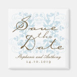Das Blumen Aqua blühen Save the Date kundenspezifi