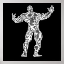 Das Bodybuilding-Plakat der Männer