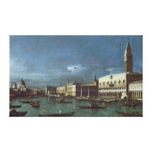 Das Canal Grande mit der Kirche von Santa Maria Gespannter Galerie Druck