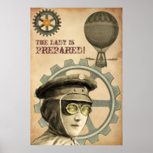 Das Dame Is Prepared ~ Steampunk Plakat