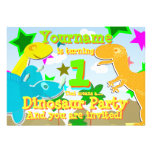 Das Drehen von 1 Dinosaurier-Geburtstags-Party läd Ankündigungskarte