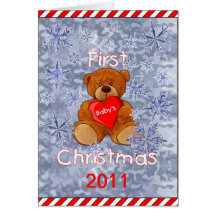 Das erste Weihnachten des Babys Grußkarte