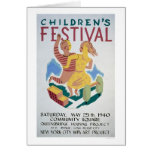 Das Festival NYC der Kinder WPA 1940 Grußkarte