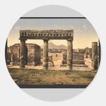 Das Forum, Pompeji, Italien Vintages Photochrom Aufkleber
