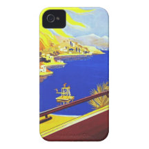 Das französische Vintage Reise-Plakat Rivieras iPhone 4 Case-Mate Hüllen