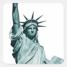 Das Freiheitsstatue Quadratsticker