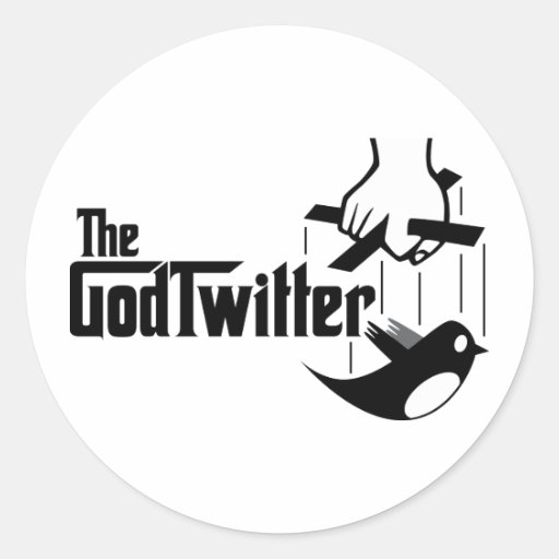 Das GodTwitter Runder Aufkleber