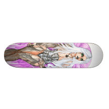 Das graue Hexe-Skateboard Personalisiertes Skateboard