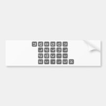 Das hebräische Alphabet Autoaufkleber